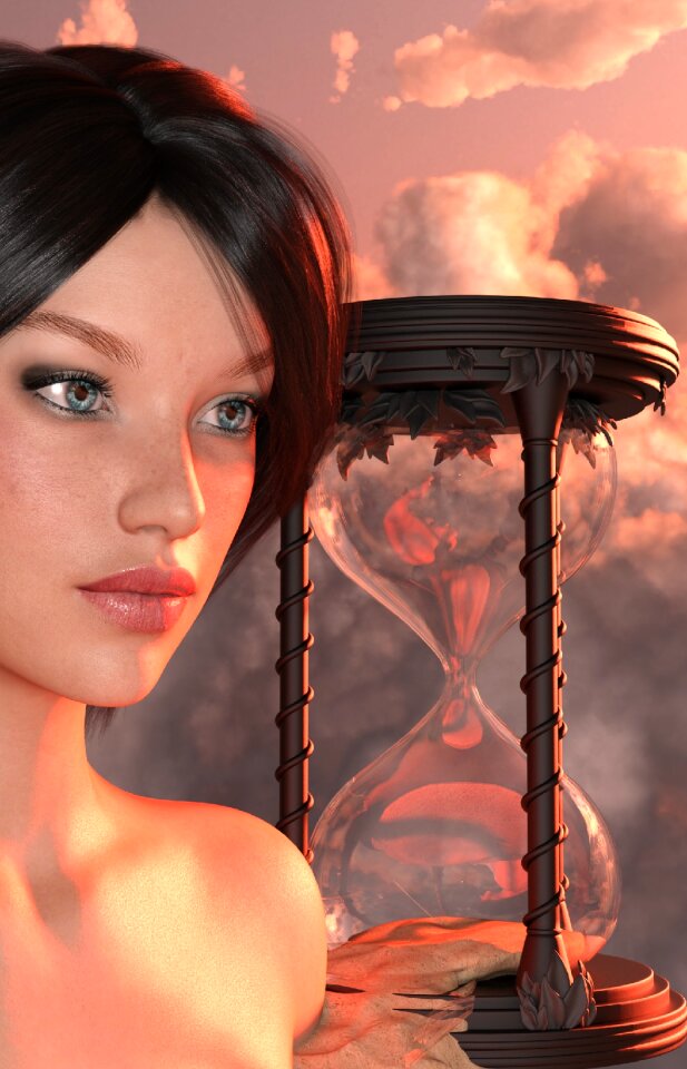 Clock timepiece woman