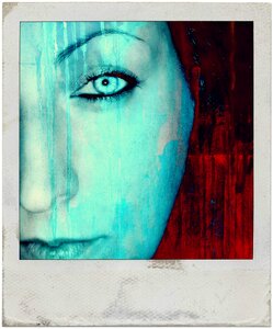 Face polaroid art