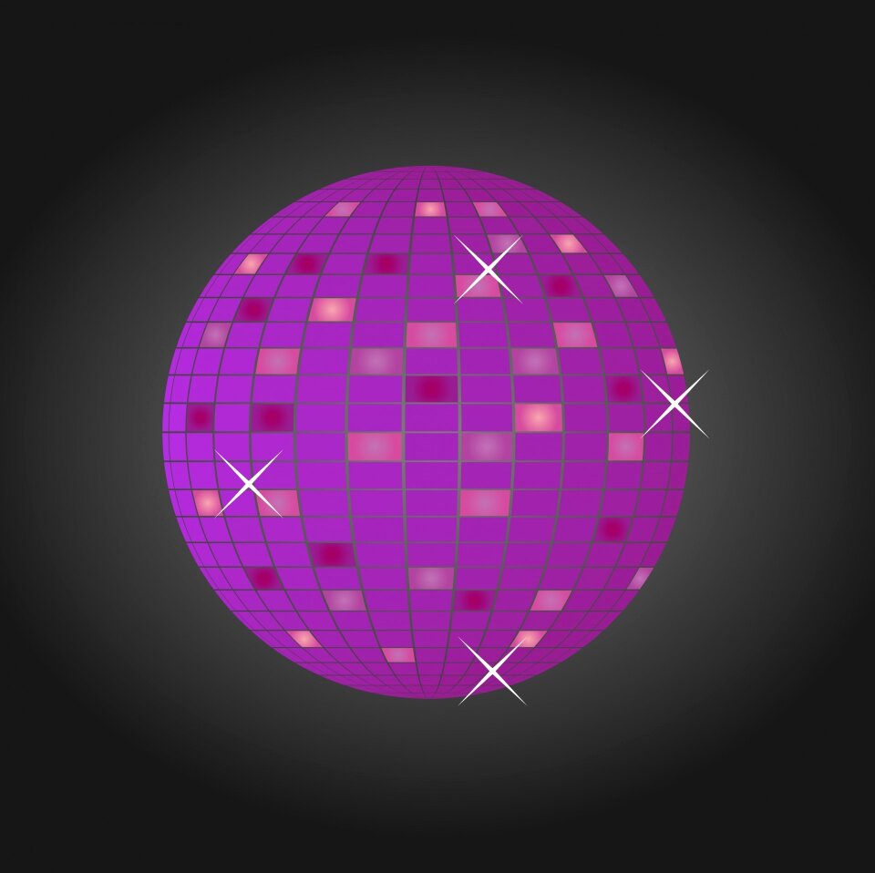 Disco ball purple fun