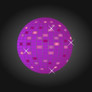 Disco ball purple fun