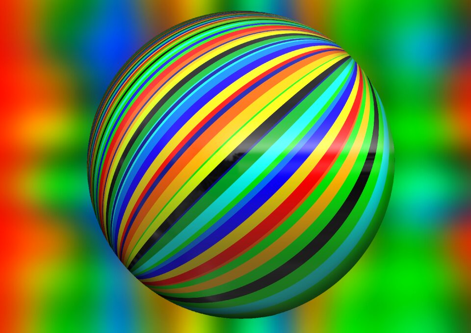 Color ball arrangement tile