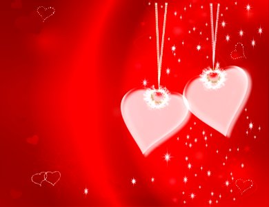 Red love the background
