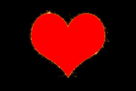 Glitter design black heart