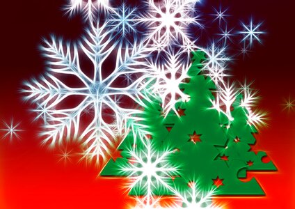 Silhouette advent christmas tree