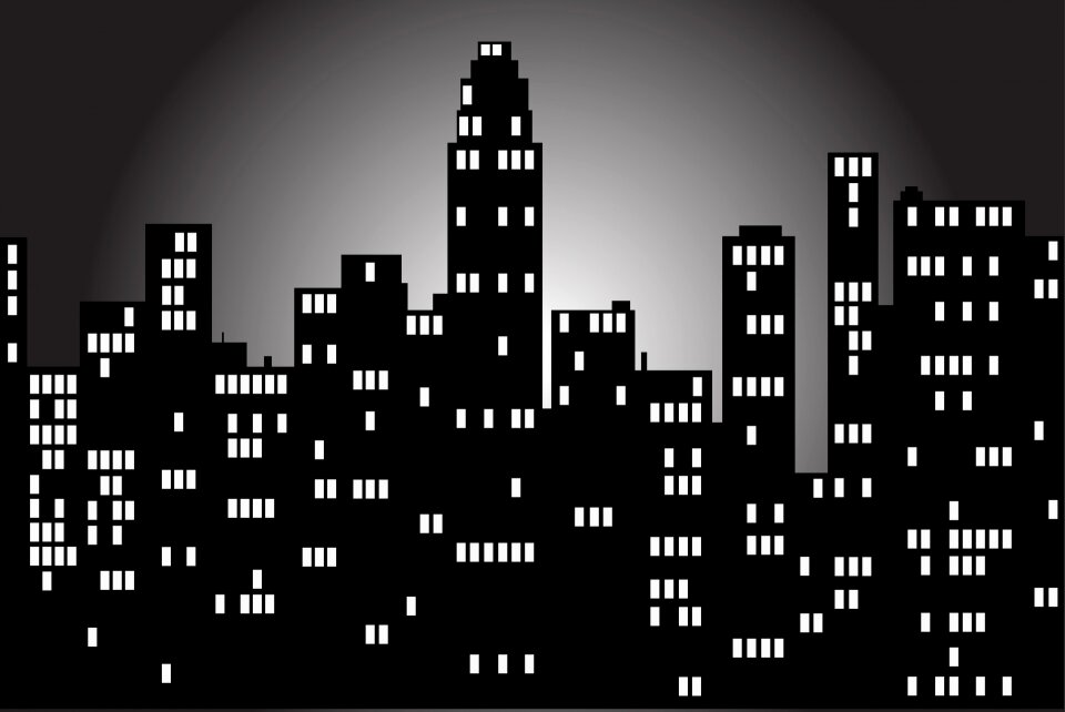 Night black silhouette