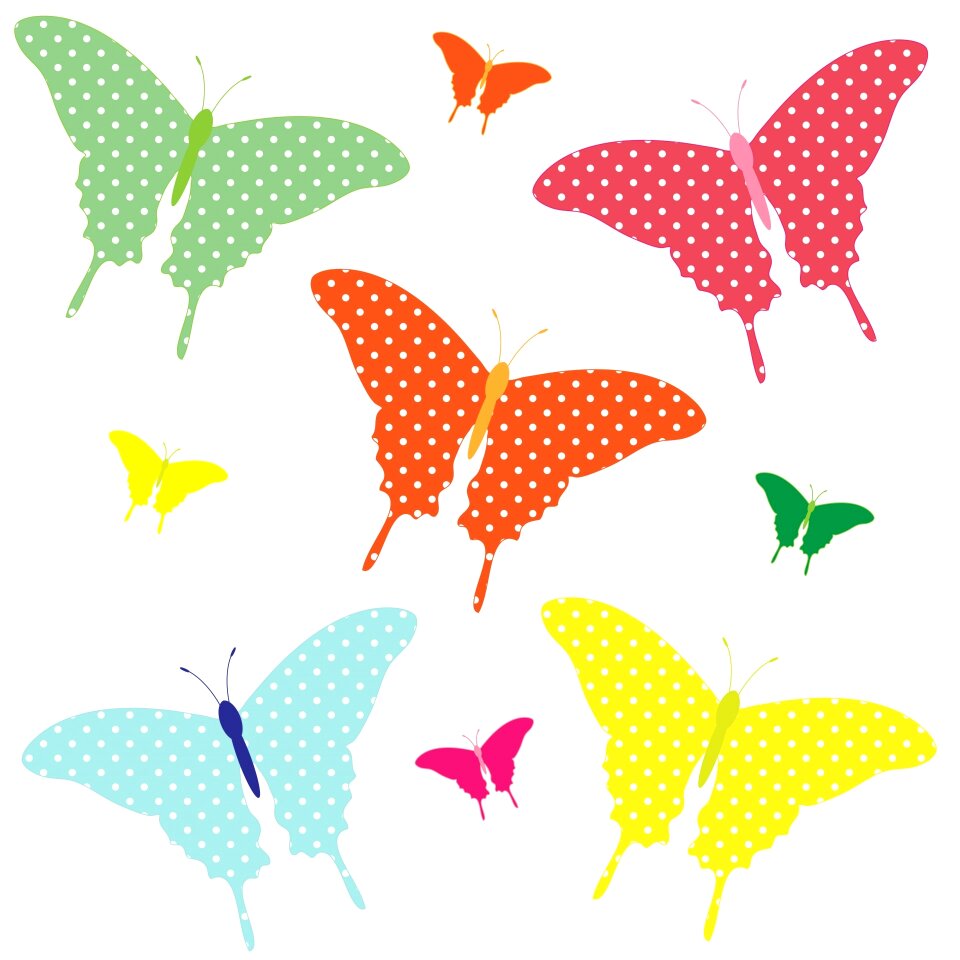Colorful polka dots dots