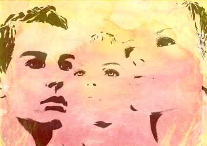 Pink orange grunge