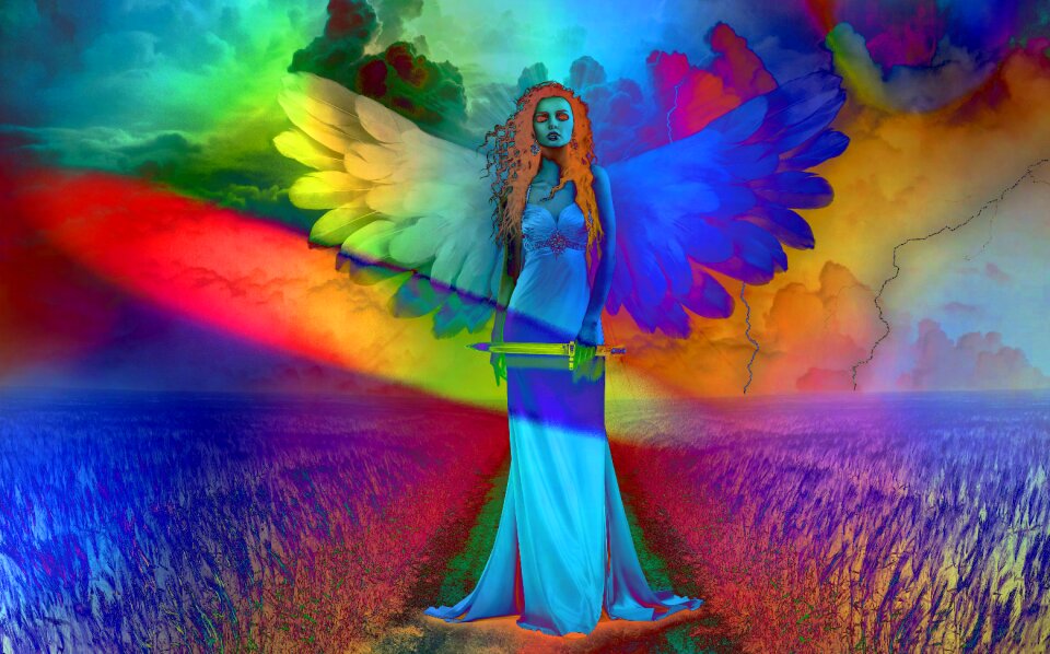 Colors angel of war rainbow