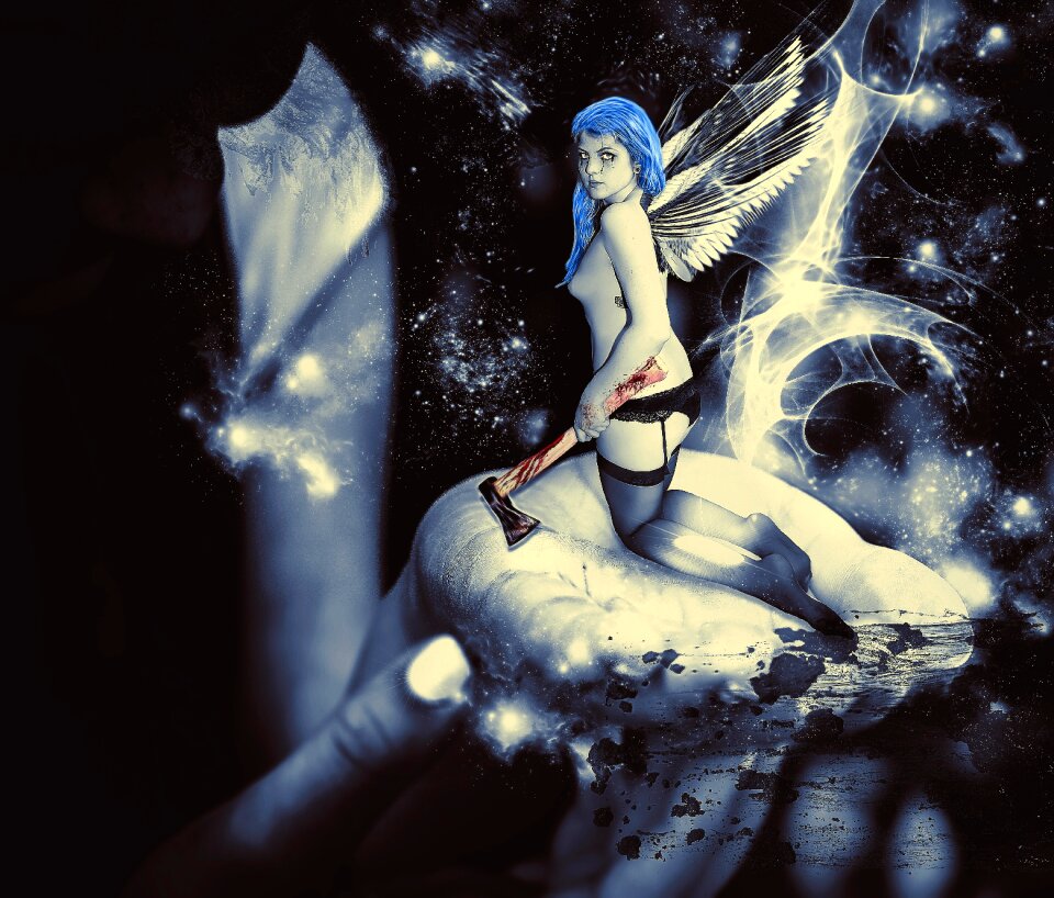 Devil blue Free illustrations