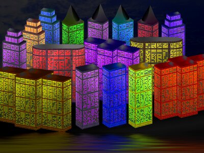 Skyscrapers skyline fantasy