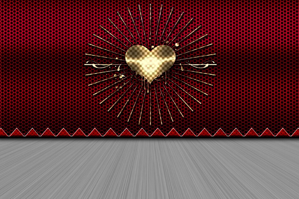 Scrapbook metal heart