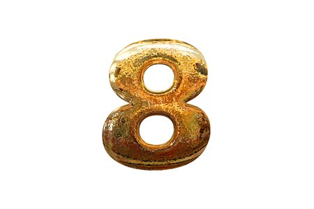 8 golden glass