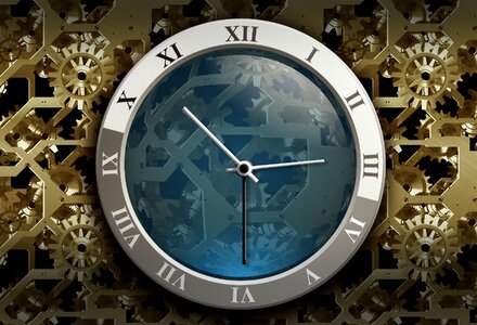 Time of time indicating clock face