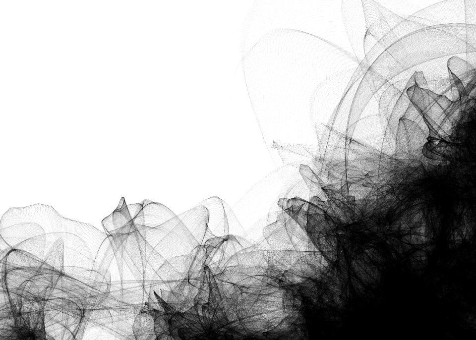 Ribbon black smoke