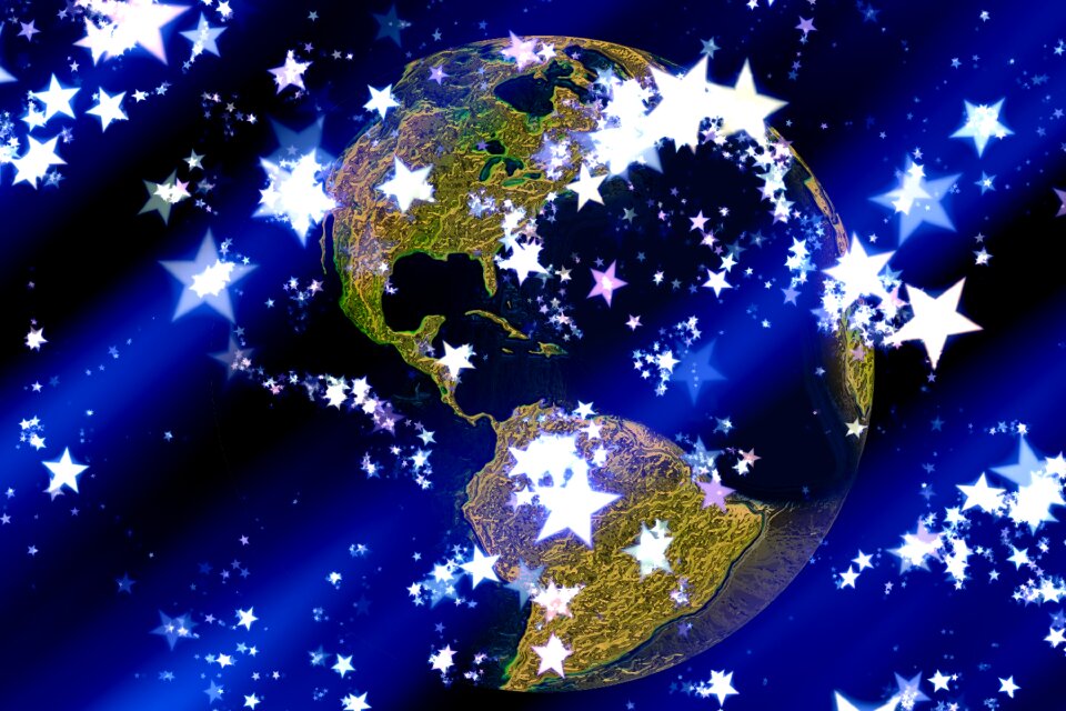 Banner star blue