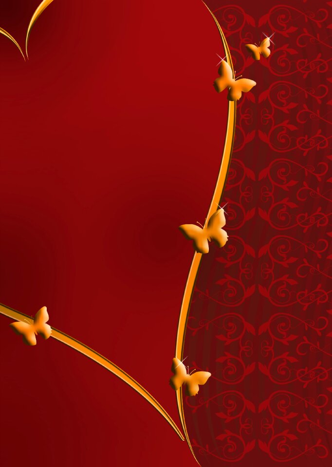 Gold love valentine's day