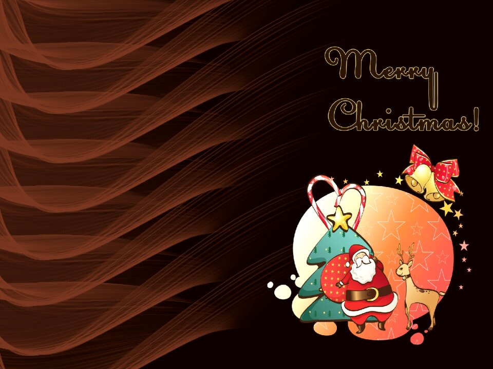 Christmas tree postcard Free illustrations