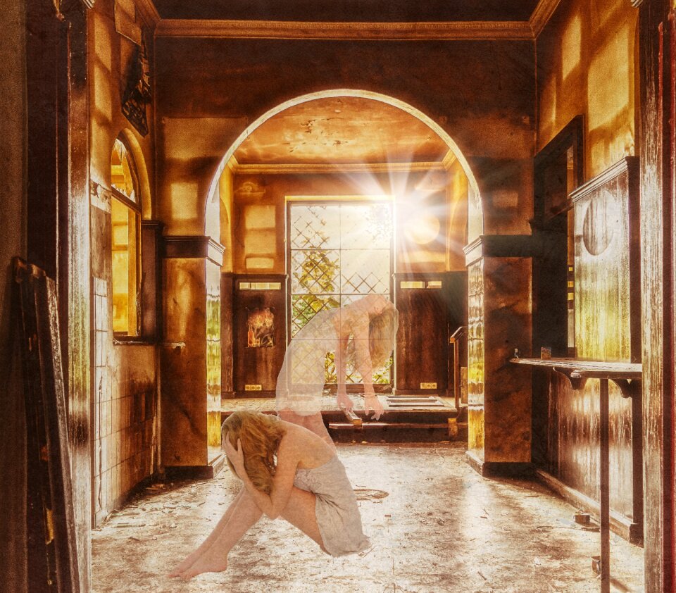 Near-death near death experience young woman