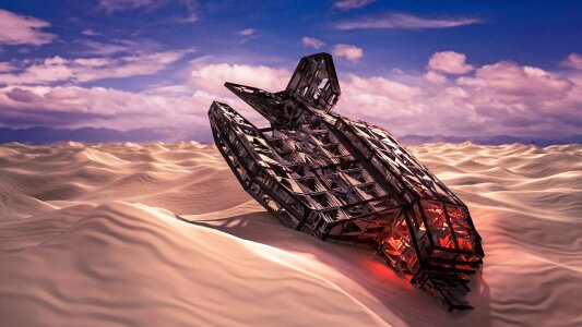 Science fiction film the movie desert