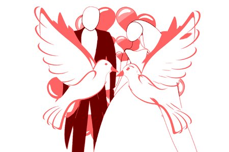 Pigeons love valentine's day