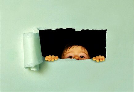Pry funny torn paper