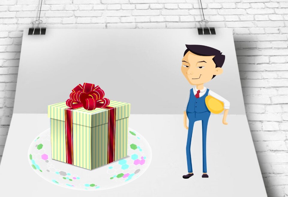 Gift work business man