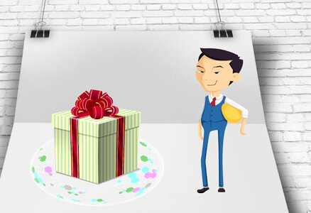 Gift work business man