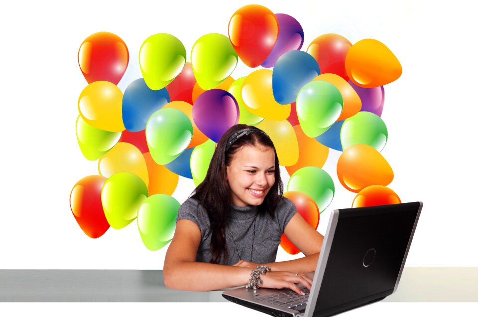 Balloon fun laptop