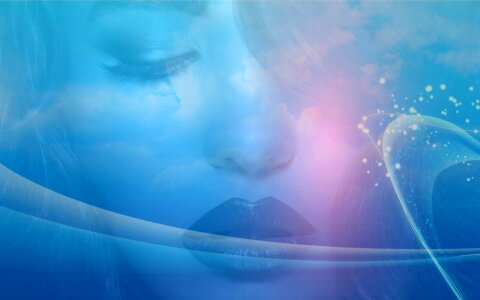 Beauty background photomontage