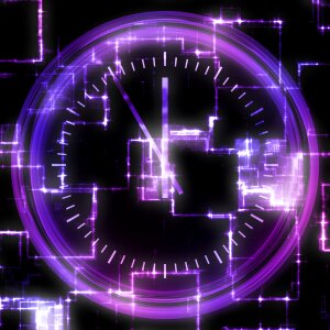 Futuristic electronic lilac time