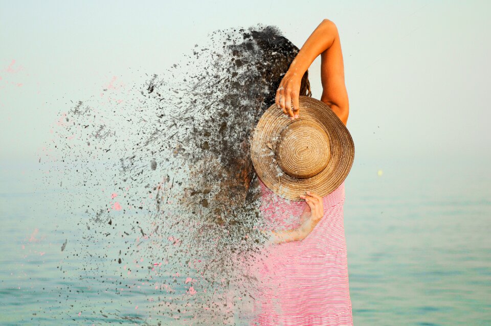 Hat beach water