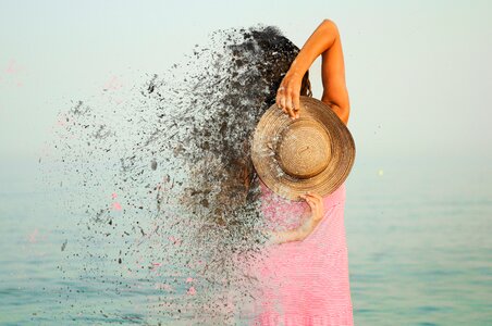Hat beach water