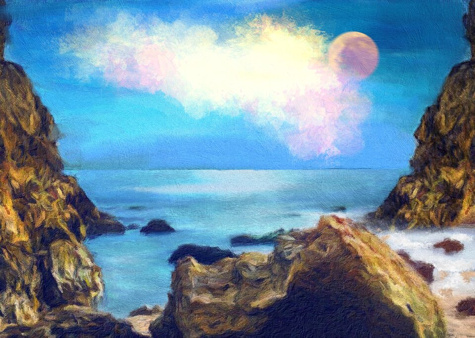 Digital art landscape Free illustrations