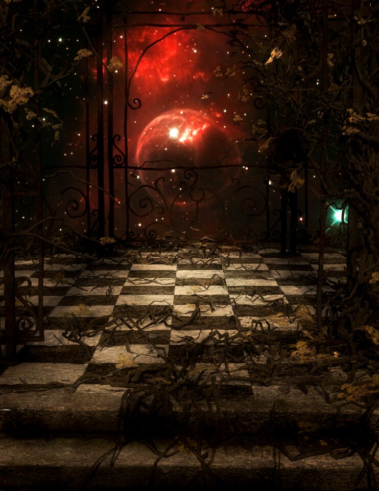 Red stars space
