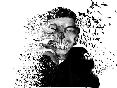 Skull death zombie