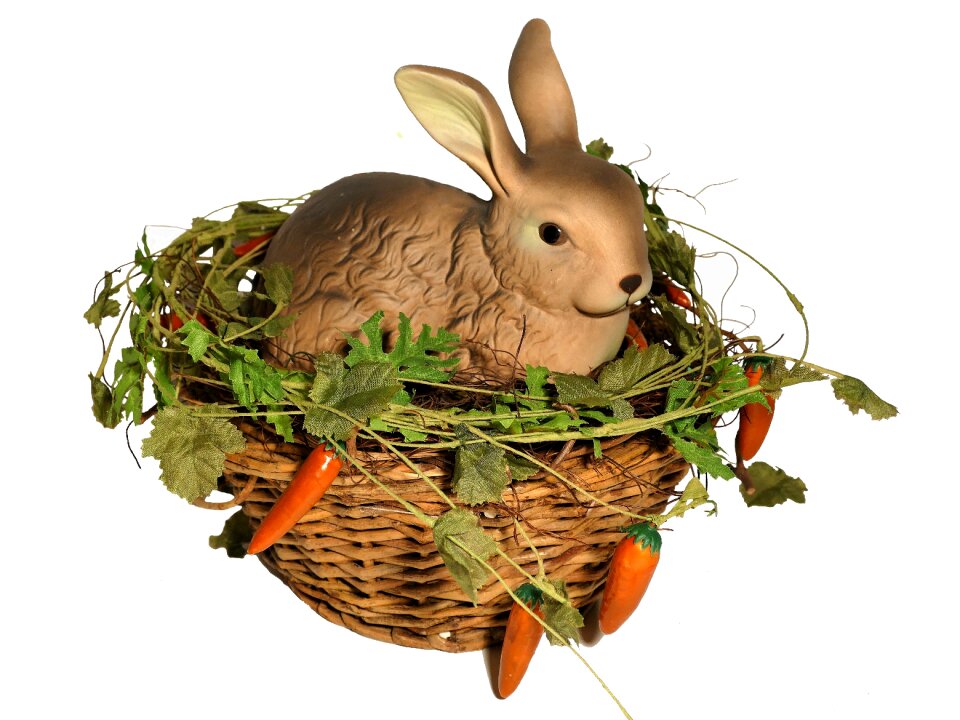 Osterkorb happy easter rabbit cage