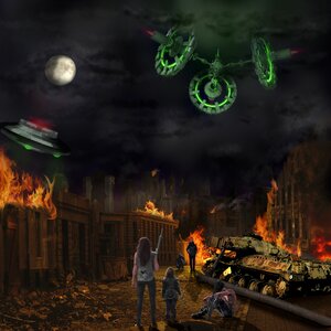 Spaceship fire Free illustrations