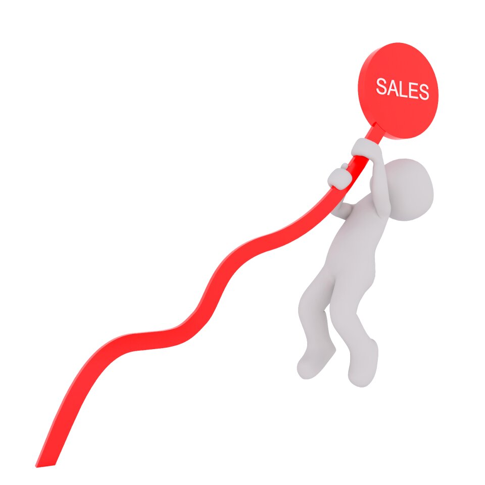Sell lettering red
