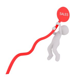 Sell lettering red