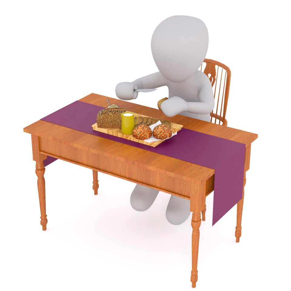 Gedeckter table serve snack