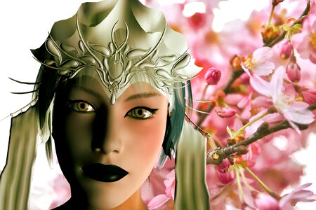 Woman art face