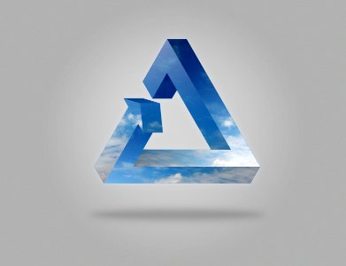 Wallpaper background penrose triangle