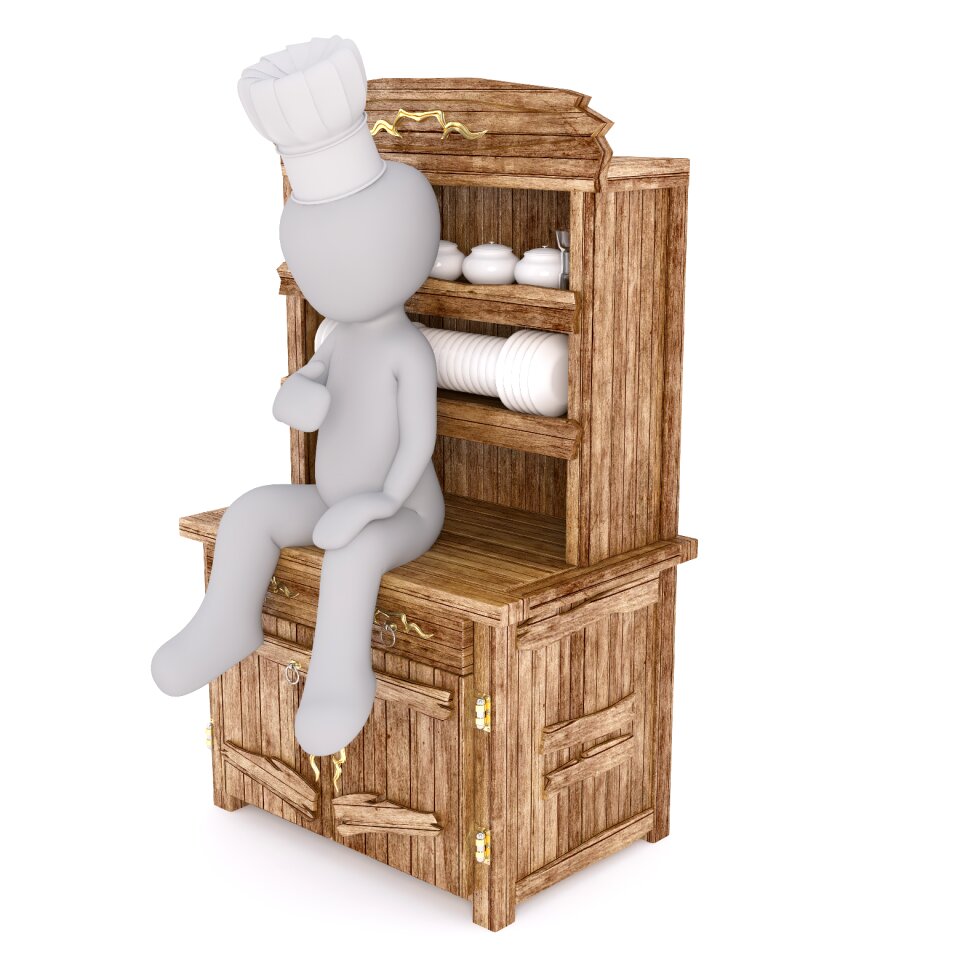 Wood cabinet cabinet tableware