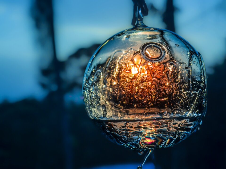 Twilight reflection blue