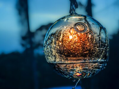 Twilight reflection blue
