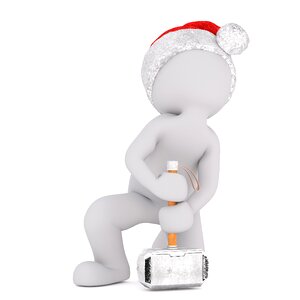 Christmas santa hat full body