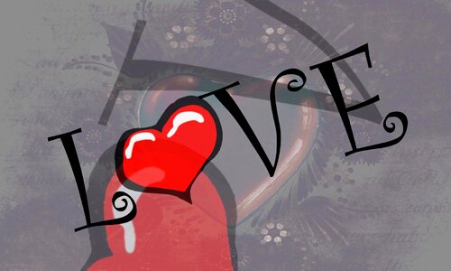 Romantic heart shape love heart