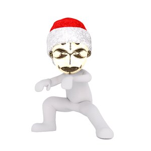 Christmas santa hat full body