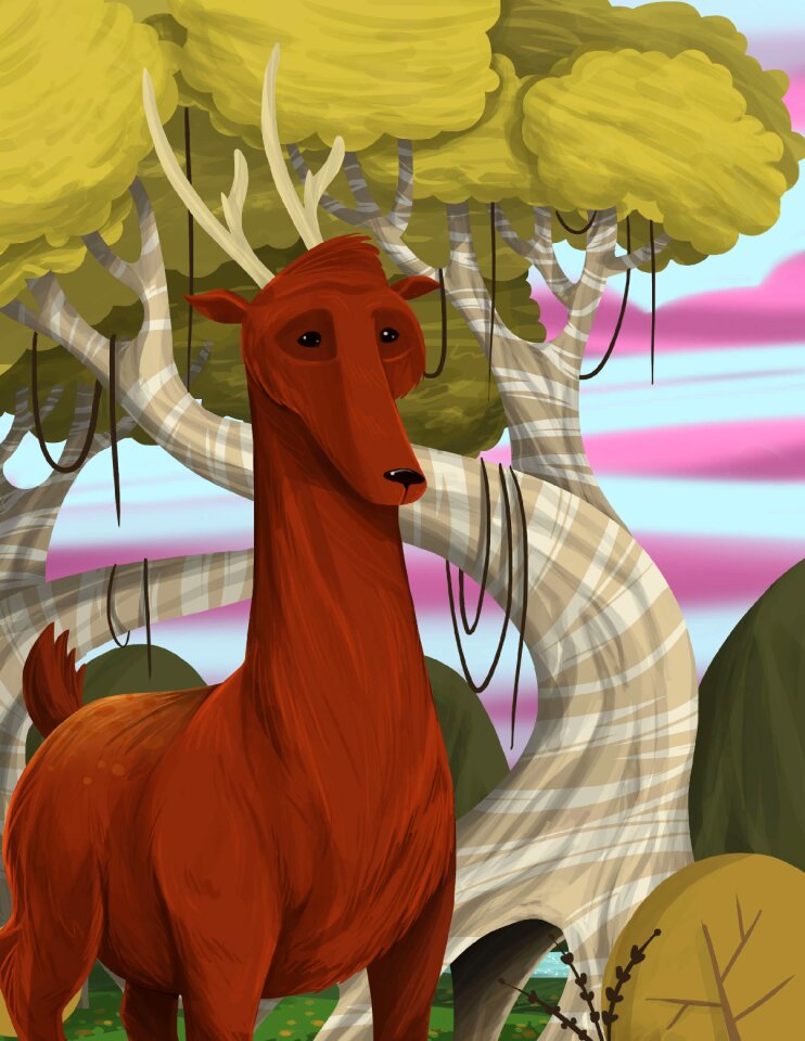 Deer forest Free illustrations