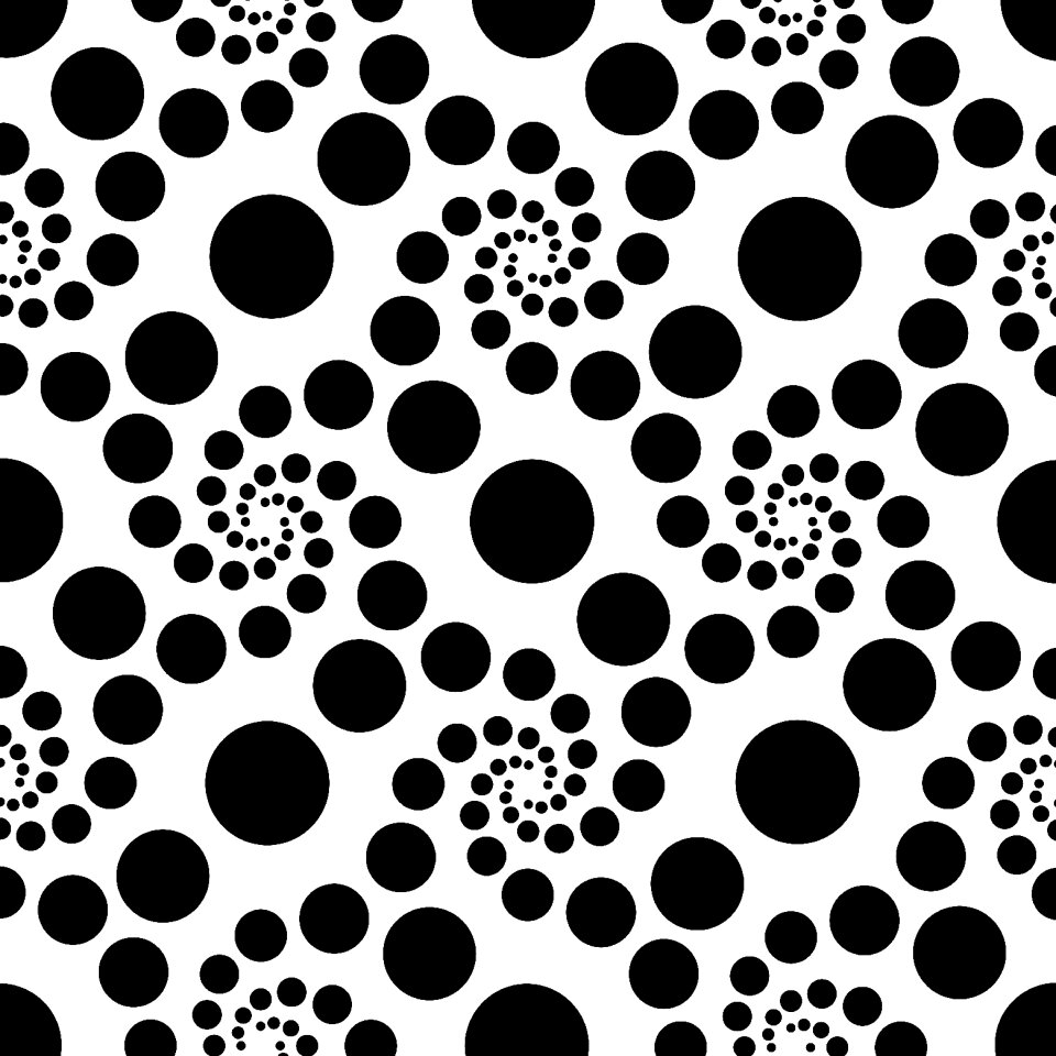 Black and white dotted design